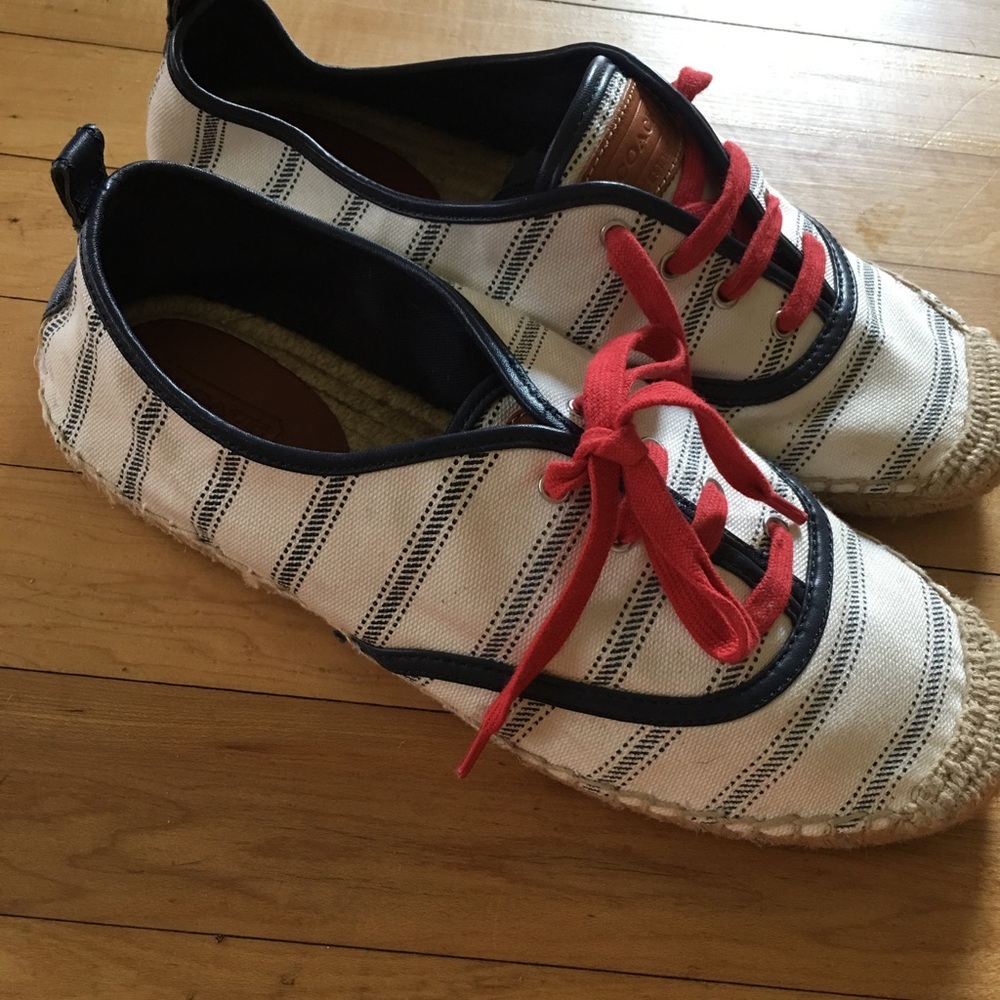 Coach espadrilles/canvas shoes.